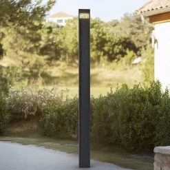 Lucande LED buitenlamp Tavion, 230 cm, antraciet, IP65