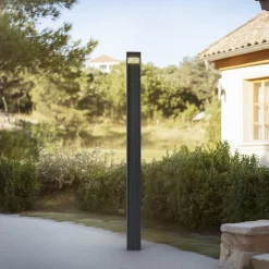 Lucande LED buitenlamp Tavion, 230 cm, antraciet, IP65