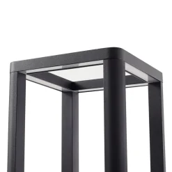 Lucande LED buitenlamp Thorvid, hoogte 180 cm, zwart