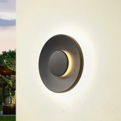 Lucande LED buitenwandlamp Kayana, zwart, aluminium, 24 cm