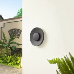 Lucande LED buitenwandlamp Kayana, zwart, aluminium, 24 cm