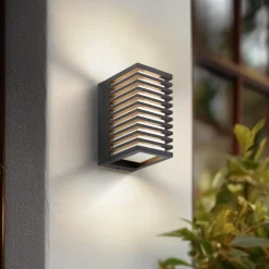 Lucande LED buitenwandlamp Ariza, zwart, aluminium