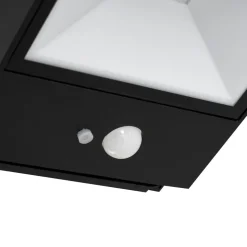 Lucande LED buitenwandlamp Dava op zonne-energie, hoogte 5 cm, sensor