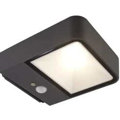 Lucande LED buitenwandlamp Dava op zonne-energie, hoogte 5 cm, sensor