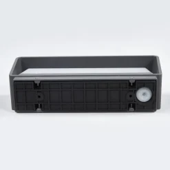 Lucande LED buitenwandlamp Midvig, donkergrijs, hoekig, IP65