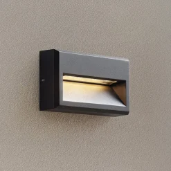 Lucande LED buitenwandlamp Weno, zwart, aluminium, IP65