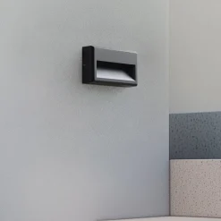 Lucande LED buitenwandlamp Weno, zwart, aluminium, IP65