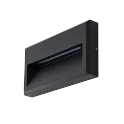 Lucande LED buitenwandlamp Weno, zwart, aluminium, IP65