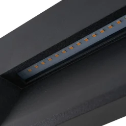 Lucande LED buitenwandlamp Weno, zwart, aluminium, IP65
