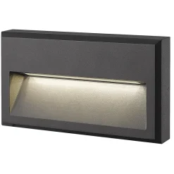 Lucande LED buitenwandlamp Weno, zwart, aluminium, IP65