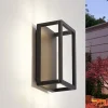 Lucande LED buitenwandlamp Thorvid, hoogte 26 cm, zwart