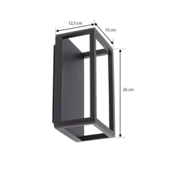 Lucande LED buitenwandlamp Thorvid, hoogte 26 cm, zwart