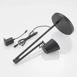 Lucande LED bureaulamp Tarris, hoogte 46 cm, zwart