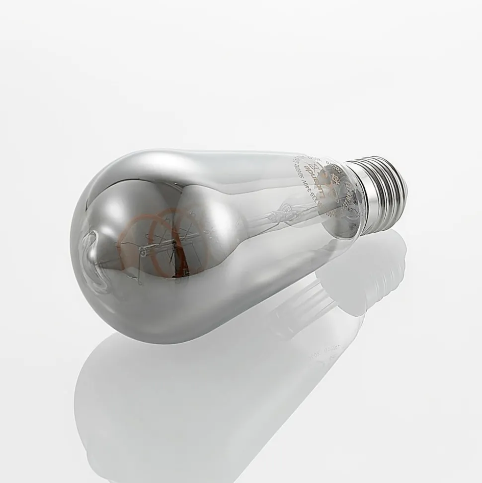 Lucande LED E27 ST64 4W dimbaar titaan per 5