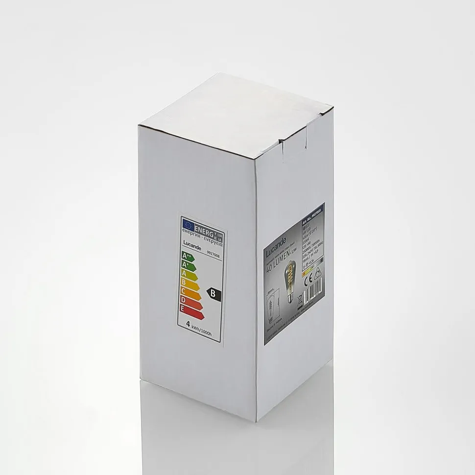 Lucande LED E27 ST64 4W dimbaar titaan per 5