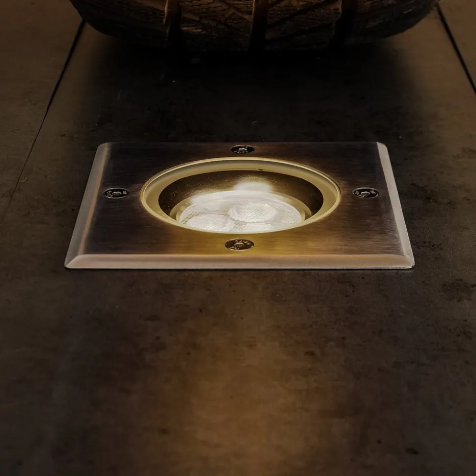 Lucande LED grondspot inbouwlamp Jos, hoekig, draaibaar, IP67