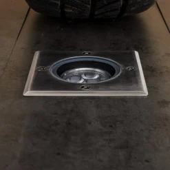 Lucande LED grondspot inbouwlamp Jos, hoekig, draaibaar, IP67