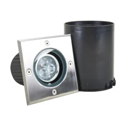 Lucande LED grondspot inbouwlamp Jos, hoekig, draaibaar, IP67