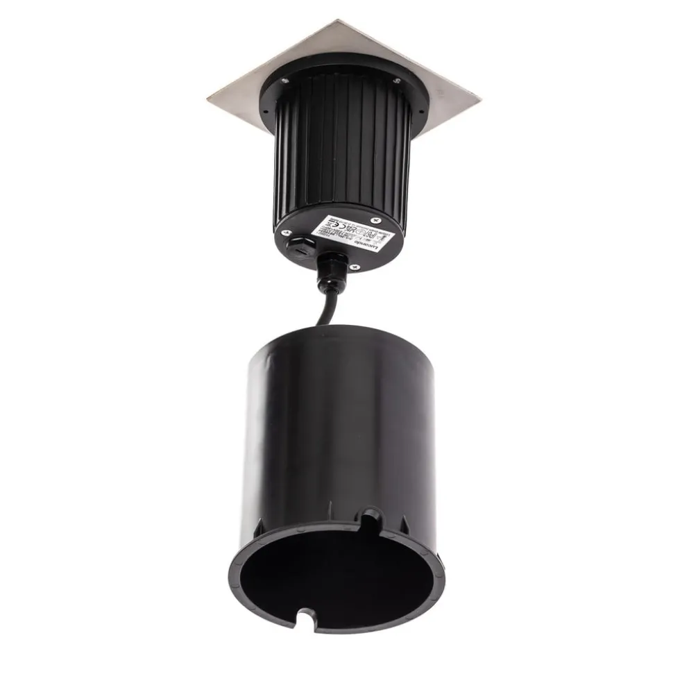 Lucande LED grondspot inbouwlamp Jos, hoekig, draaibaar, IP67