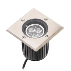 Lucande LED grondspot inbouwlamp Jos, hoekig, draaibaar, IP67
