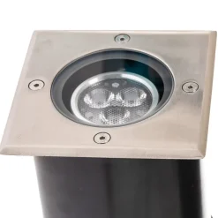 Lucande LED grondspot inbouwlamp Jos, hoekig, draaibaar, IP67