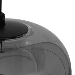 Lucande LED hanglamp Avelina, Ø 14cm , 1-lamp. zwart