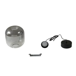 Lucande LED hanglamp Avelina, Ø 14cm , 1-lamp. zwart