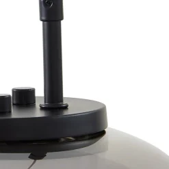 Lucande LED hanglamp Dain, 3-lamps, rookgrijs, glas