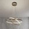 Lucande LED hanglamp Ezan, nikkel, metaal, Ø 80cm