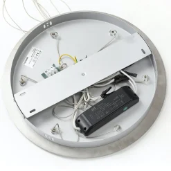 Lucande LED hanglamp Hayley, Ø 40 cm, 9-lamps, chroom, glas