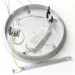 Lucande LED hanglamp Hayley, Ø 30 cm, 5-lamps, chroom, glas