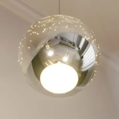 Lucande LED hanglamp Hayley, Ø 25 cm, 3-lamps, chroom, glas