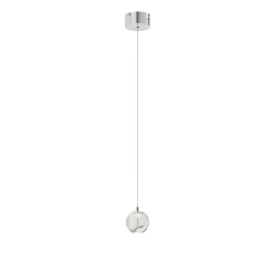 Lucande LED hanglamp Hayley, Ø 9 cm, chroomkleurig, glas