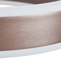 Lucande LED hanglamp Kolo, 114 cm, 3-lamps, bruin, dimbaar