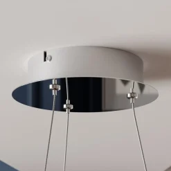 Lucande LED hanglamp Lyani, Ø 50 cm, chroom, dimbaar