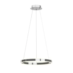Lucande LED hanglamp Lyani, Ø 50 cm, chroom, dimbaar
