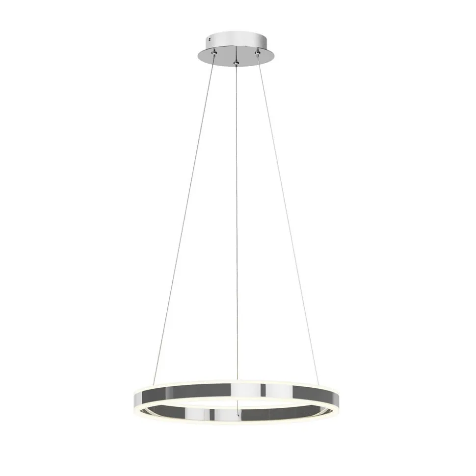 Lucande LED hanglamp Lyani, Ø 50 cm, chroom, dimbaar