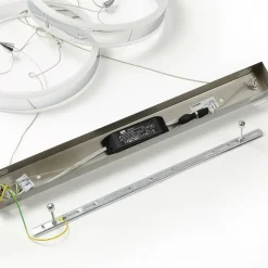 Lucande LED hanglamp Lyani, 85 cm, 2-lamps, chroom, dimbaar