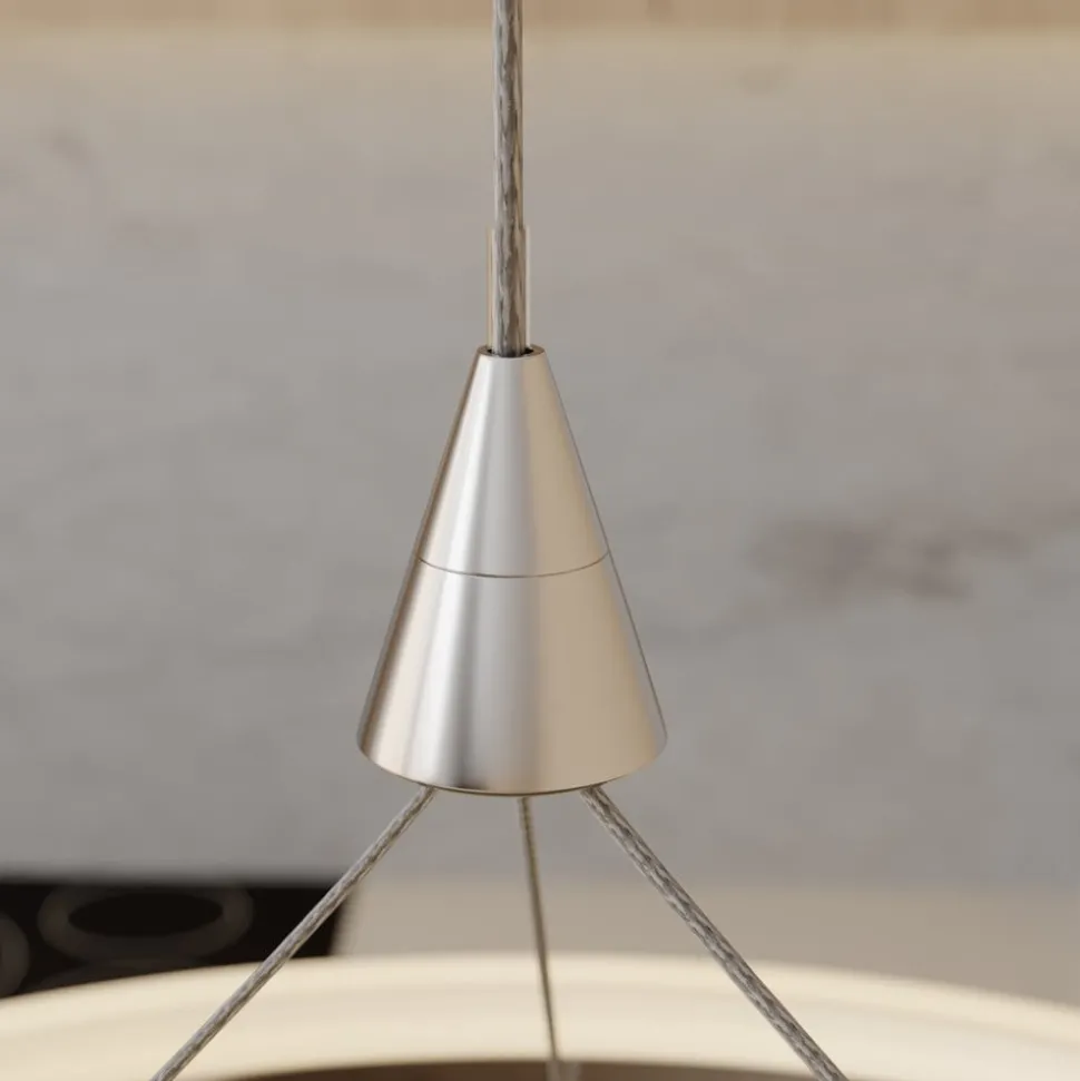 Lucande LED hanglamp Lyani, 85 cm, 2-lamps, chroom, dimbaar