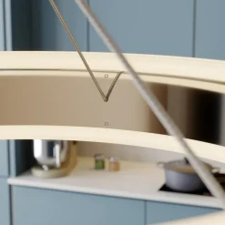 Lucande LED hanglamp Lyani, 115cm, 3-lamps, chroom, dimbaar