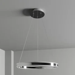 Lucande LED hanglamp Lyani, Ø 60 cm, chroom, dimbaar