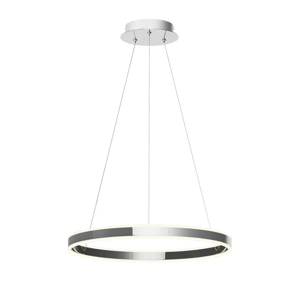 Lucande LED hanglamp Lyani, Ø 60 cm, chroom, dimbaar