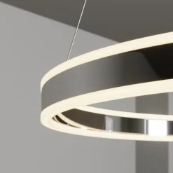 Lucande LED hanglamp Lyani, Ø 60 cm, chroom, dimbaar