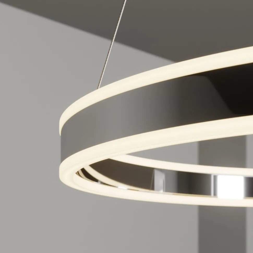 Lucande LED hanglamp Lyani, Ø 60 cm, chroom, dimbaar