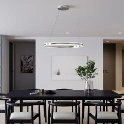 Lucande LED hanglamp Lyani, 80 cm, chroom, dimbaar