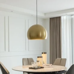 Lucande LED hanglamp Lythara, goud, Ø 50 cm, aluminium