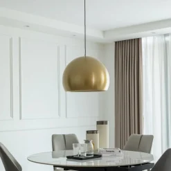 Lucande LED hanglamp Lythara, goud, Ø 50 cm, aluminium