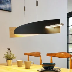 Lucande LED hanglamp Marija, 101 cm, zwart, dimbaar