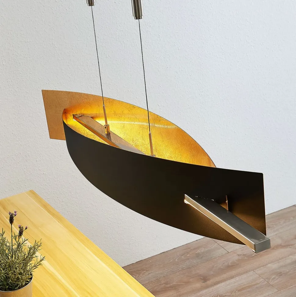 Lucande LED hanglamp Marija, 101 cm, zwart, dimbaar