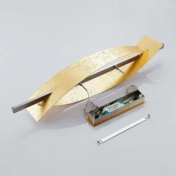 Lucande LED hanglamp Marija, 101 cm, goudkleurig, dimbaar